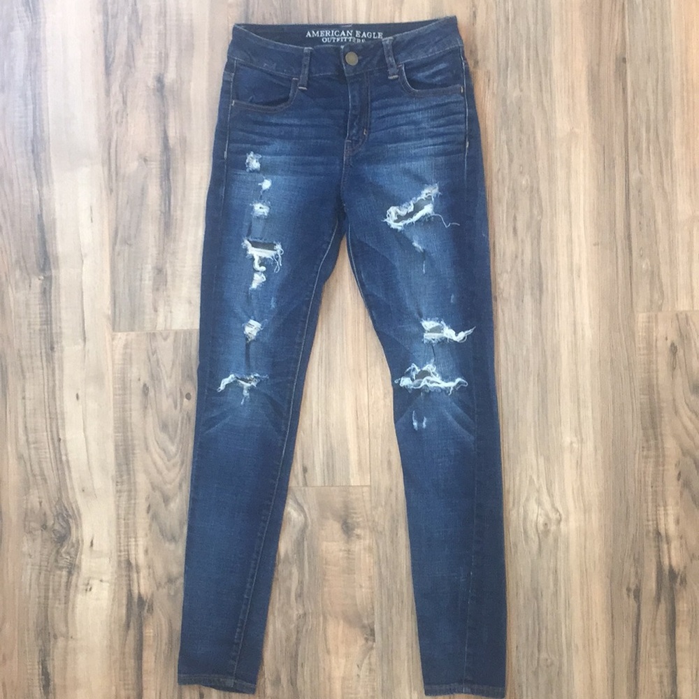 American Eagle Dark Super Stretch Skinny Jeans